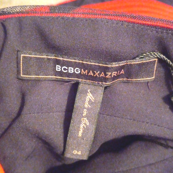 BCBG Size 4 Red and Black Mesh Inserts Bodycon Dress - Picture 6 of 7